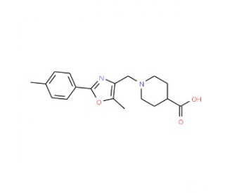 1-{[5-Methyl-2-(4-methylphenyl)-1,3-oxazol-4-yl]-methyl}piperidine-4-carboxylic acid  500 mg