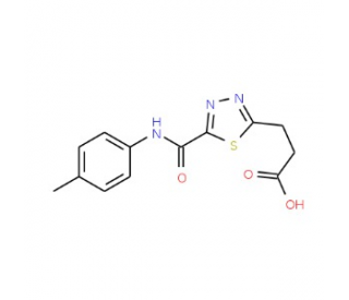 3-(5-{[(4-Methylphenyl)amino]carbonyl}-1,3,4-thiadiazol-2-yl)propanoic acid  500 mg