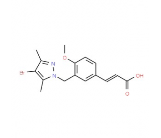 (2E)-3-{3-[(4-Bromo-3,5-dimethyl-1H-pyrazol-1-yl)-methyl]-4-methoxyphenyl}acrylic acid  500 mg