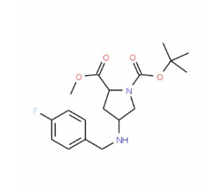 1-tert-Butyl 2-methyl (2S,4S)-4-[(4-fluorobenzyl)-amino]pyrrolidine-1,2-dicarboxylate  500 mg