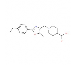 1-{[2-(4-Ethylphenyl)-5-methyl-1,3-oxazol-4-yl]-methyl}piperidine-4-carboxylic acid  500 mg