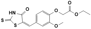 2-(2-甲氧基-4-((4-氧代-2-硫代噻唑烷-5-亚基)甲基)苯氧基)乙酸乙酯|2-[2-Methoxy-4-[(4-Oxo-2-thiOxo-5-Thiazolidinylidene)MEth