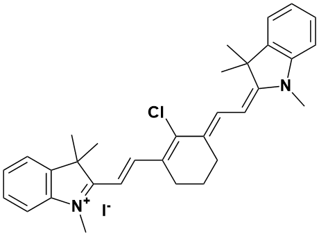 2-(2-(2-氯-3-(2-(1,3,3-三甲基吲哚啉-2-亚基)亚乙基)环己-1-烯-1-基)乙烯基)-1,3,3-三甲基-3H-吲哚-1-鎓碘化物|2-(2-(2-Chloro-3-(2-(1,