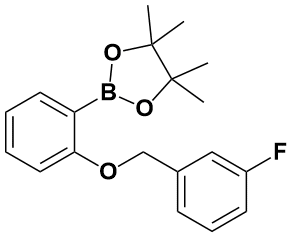 2-(2-(3-氟苄基)氧基)苯基)-4,4,5,5-四甲基-1,3,2-二氧苯甲醛|2-(2-((3-Fluorobenzyl)Oxy)Phenyl)-4,4,5,5-Tetramethyl-1,3