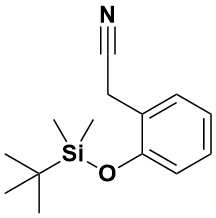 2-(2-((叔丁基二甲基甲硅烷基)氧基)苯基)乙腈|2-(2-((Tert-Butyldimethylsilyl)Oxy)Phenyl)Acetonitrile|2338684-84-5|Adama