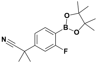 2-(3-氟-4-(4,4,5,5-四甲基-1,3,2-二氧硼杂环戊烷-2-基)苯基)-2-甲基丙腈|2-(3-Fluoro-4-(4,4,5,5-Tetramethyl-1,3,2-Dioxabor