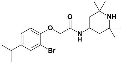 2-(2-溴-4-异丙基苯氧基)-N-(2,2,6,6-四甲基哌啶-4-基)乙酰胺|2-(2-bromo-4-isopropylphenoxy)-N-(2,2,6,6-tetramethylpiper