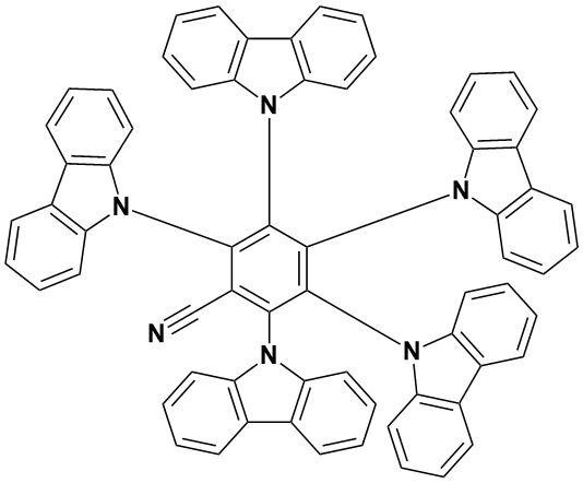 2,3,4,5,6-五(9H-咔唑-9-基)苯甲腈|2,3,4,5,6-Penta(9H-Carbazol-9-Yl)Benzonitrile|1469700-24-0|Aladdin/阿拉丁|98%