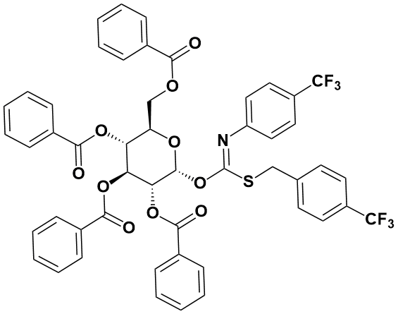 2,3,4,6-四-O-苯甲酰-α-D-吡喃葡萄糖基-对三氟甲基苄硫代-N-(对三氟甲基苯基)甲酰亚胺盐|2,3,4,6-Tetra-O-Benzoyl-α-D-Glucopyranosyl P-Tr