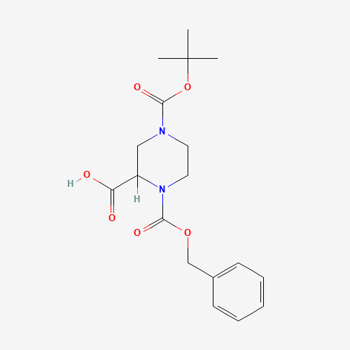 (+/-)-1-苯甲氧基羰基-4-Boc-哌嗪-2-羧酸