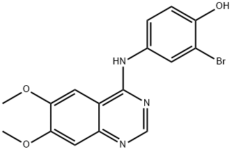 2-溴-4-(6,7-二甲氧基喹唑啉-4-基氨基)苯酚 結構式