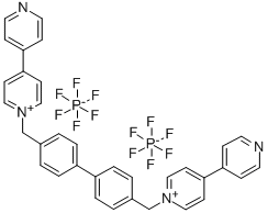 1,1<i></i>'-[联苯-4,4<i></i>'-二醇双(亚甲基)]双(4,4<i></i>'-联吡啶)二(六氟磷酸盐) 结构式