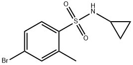 4-Bromo-N-cyclopropyl-2-methylbenzenesulfo<i></i>namide 结构式