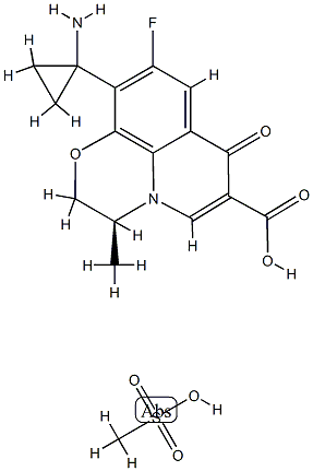 甲磺酸帕珠沙星 结构式