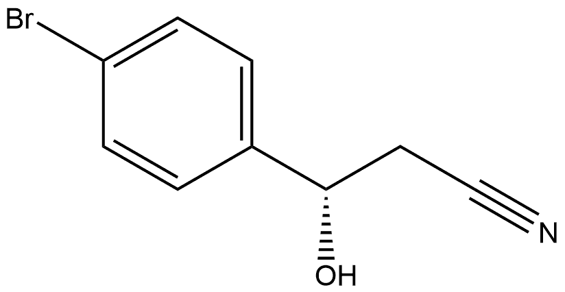 (S)-3-(4<i></i>'-BROMOPHENYL)-3-HYDROXYPROPANENITRILE 结构式