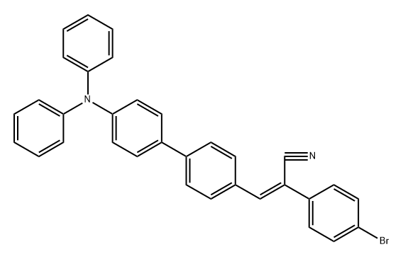 (Z)-2-(4-溴苯基)-3-(4<i></i>'-(二苯胺)-[1,1<i></i>'-联苯]-4-基)乙腈 结构式