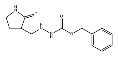 2-((2-氧代吡咯烷-3-基)甲基)肼甲酸苄酯 结构式