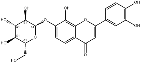 3<i></i>',4<i></i>',8-三羟基黄酮-7-O-Β-D-葡萄糖苷 结构式
