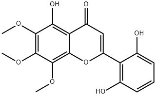 5,2<i></i>',6<i></i>'-三羟基-6,7,8-三甲氧基黄酮 结构式