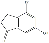 4-溴-6-羟基-2,3-二氢-1H-茚-1-酮 结构式
