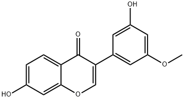 7,3<i></i>'-二羟基-5<i></i>'-甲氧基异黄酮 结构式