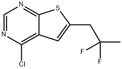 4-氯-6-(2,2-二氟丙基)噻吩并[2,3-D]嘧啶 结构式