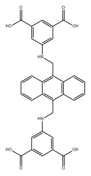 5,5<i></i>'-((anthracene-9,10-diylbis(methylene))bis(azanediyl))diisophthalic acid 结构式