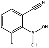 2-氰基-6-氟苯硼酸 结构式