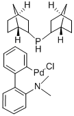 氯-[2<i></i>'-(二甲氨基)-2-联苯基]-(二去甲冰片基膦)-钯 结构式