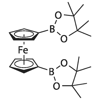 1,1<i></i>'-二硼酸二茂铁二频那醇酯 结构式
