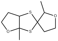 六氫-2<i></i>',3A-二甲基螺[1,3-二硫代[4,5-B]呋喃-2,3<i></i>'(2<i></i>'H)-呋喃] 結(jié)構(gòu)式