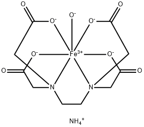 (PB-7-11<i></i>'-121<i></i>'3<i></i>'3)-[[N,N<i></i>'-1,2-乙烷二基二[N-[(羧基)甲基]甘氨酸基]]]羟基高铁酸二铵盐 结构式