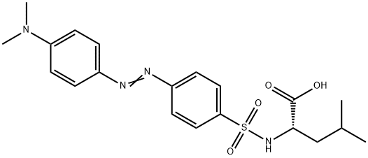 4-二甲氨基偶氮苯-4<i></i>'-磺酰-L-亮氨酸 结构式