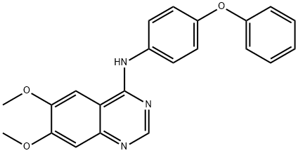 7-二甲氧基-N-(4-苯氧基苯基)- 氨基喹唑啉 結(jié)構(gòu)式