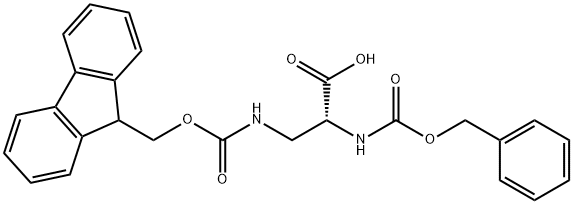 N-苄氧羰基-N<i></i>'-芴甲氧羰基-D-2,3-二氨基丙酸 结构式