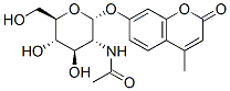 4-甲基伞形酮-2-乙酸胺基-2-脱氧-Α-D-吡喃葡糖苷 结构式