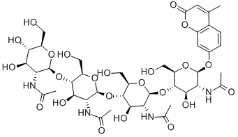 4-甲基伞形酮Β-N,N<i></i>',N“,N<i></i>'<i></i>'<i></i>'-四壳三糖酶 结构式