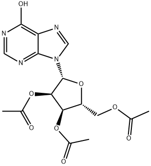 2<i></i>',3<i></i>',5<i></i>'-三-O-乙酰基肌苷 结构式