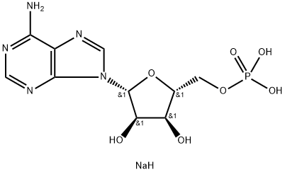 5<i></i>'-腺嘌呤核苷酸二钠盐 结构式