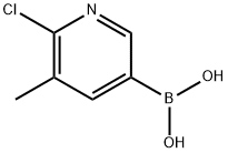 6-氯-5-甲基吡啶-3-硼酸 结构式