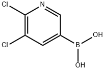 2,3-二氯吡啶-5-硼酸 结构式