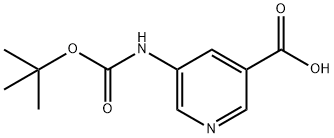 5-叔丁氧羰基氨基吡啶-3-羧酸 結(jié)構(gòu)式