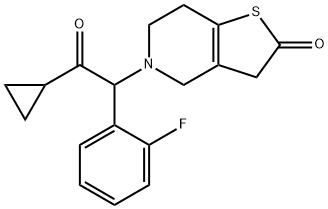 5-[2-環(huán)丙基-1-(2-氟苯基)-2-氧代乙基]-4,5,6,7-四氫噻吩并[3,2-C]吡啶-2(3H)-酮 結(jié)構(gòu)式
