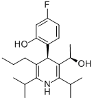 (ALPHAR,4R)-4-(4-氟-2-羟基苯基)-ALPHA-甲基-2,6-双(1-甲基乙基)-5-丙基-3-吡啶甲醇 结构式