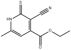 3-氰基-2-巰基-6-甲基吡啶-4-甲酸乙酯 結(jié)構(gòu)式