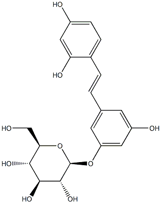 氧化白藜芦醇-3<i></i>'-O-Β-D-吡喃葡萄糖苷 结构式