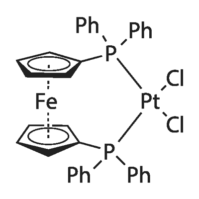 1,1’-双(二苯基膦)二茂铁二氯化铂(II) 结构式