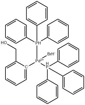 2-[双(三苯基膦)溴化钯(II)]苄醇 结构式