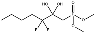 Dimethyl (2,2-dihydroxy-3,3-difluoro-2-oxoheptyl)phospho<i></i>nate 结构式