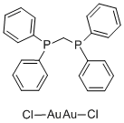 [Μ-双(二苯基膦)甲烷]二氯代二金(I) 结构式